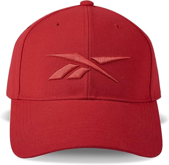 Reebok Medium Curved Brim with Breathable Design [Ree] cycled Vector Baseball Cap 6 Panel