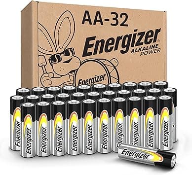 Energizer AA Batteries, Double A Long-Lasting Alkaline Power Batteries, 32 Count (Pack of 1)